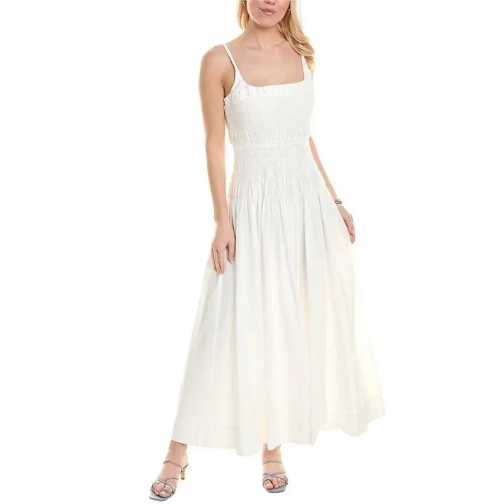 Rebecca Taylor white smocked cotton dress - Picture 2 of 15